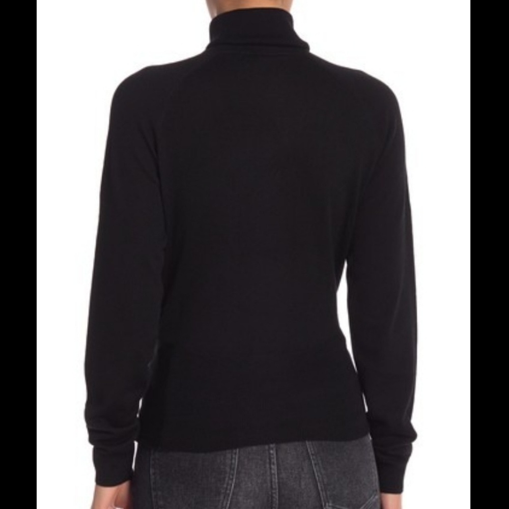 NWT Kendall & Kylie Wool Tie Front Turtleneck - Picture 2 of 3